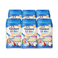 Gerber 嘉宝 海外嘉宝全麦苹果蓝莓米粉3段8个月上227g*6罐