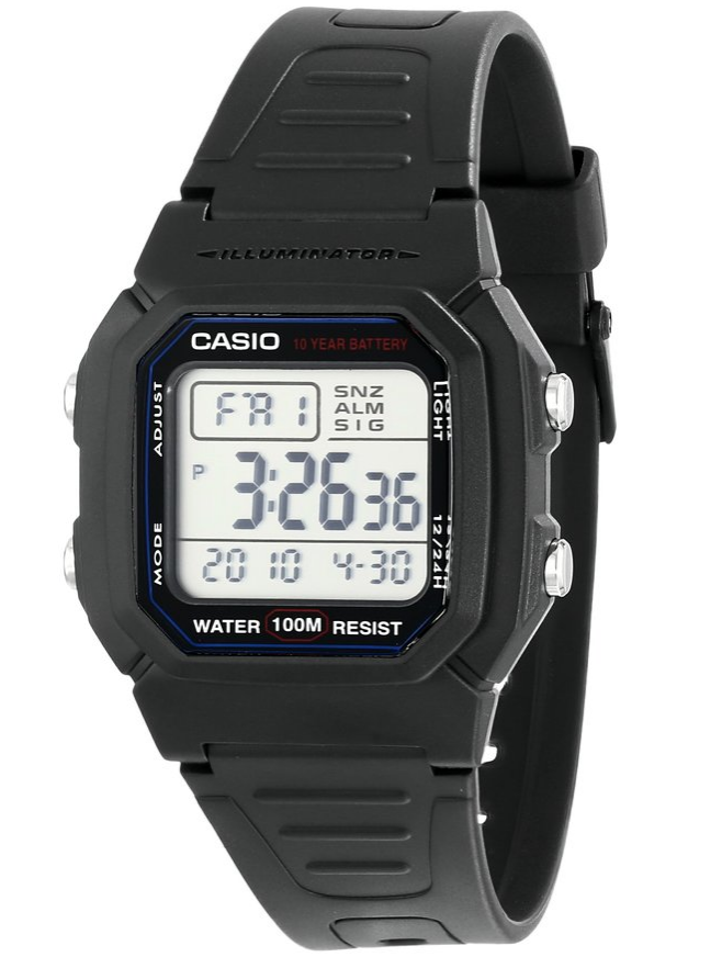 我的第一块卡西欧手表：Casio 卡西欧 Men's  W800H电子表