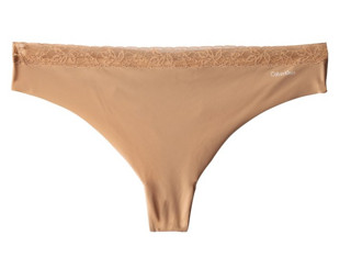 Calvin Klein Invisibles with Lace Thong 女士内裤