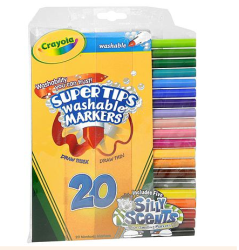 Crayola 绘儿乐  20色可水洗细杆马克笔