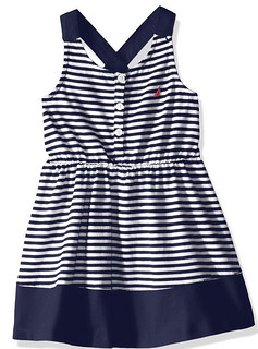 NAUTICA 诺帝卡 Ministripe 女童条纹连衣裙