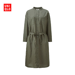 UNIQLO 优衣库 164606 女款麻棉混纺连衣裙 