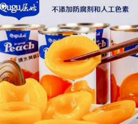 Qugu 屈姑 黄桃罐头 425g*4罐
