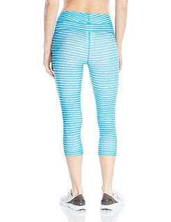 UNDER ARMOUR 安德玛 Heatgear Capri 女士3/4条纹压缩裤