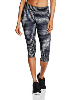 UNDER ARMOUR 安德玛 Heatgear Capri 女士3/4条纹压缩裤