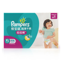 Pampers 帮宝适 超薄干爽 婴儿拉拉裤 XL108片*2件+凑单品