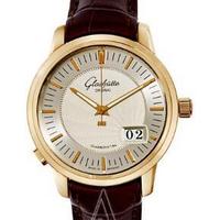 Glashütte OriginalGlashütte 格拉苏蒂 参议员系列 100-03-01-01-04 男士机械腕表 40mm 银色 棕色 鳄鱼皮