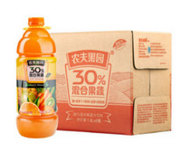 农夫果园 30%混合果蔬汁(胡萝卜+苹果+橙) 整箱装 1.8L *2件