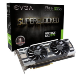 EVGA GTX1070 8G SC ACX 3.0 White LED显卡