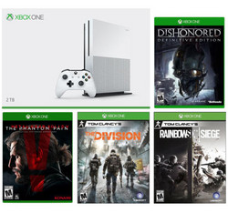 Microsoft 微软 Xbox One S 2TB 游戏主机+《合金装备5》+《彩虹六号：围攻》+《全境封锁》+《羞辱》