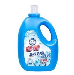(24斤)白猫高效洁净 清新花香洗衣液瓶装3kg*4整箱销售 手洗机洗(苏宁定制)