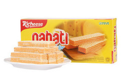 印尼进口 Nabati 丽芝士（Richeese）休闲零食 奶酪味 威化饼干 145g/盒 早餐下午茶 *52件