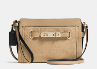 COACH 蔻驰 Color Block Swagger 女款真皮斜挎包 小号
