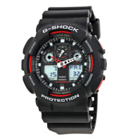 CASIO 卡西欧 G-SHOCK系列 GA-100-1A1 男士双显运动腕表