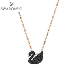 SWAROVSKI 施华洛世奇 Iconic Swan Small 5204133 黑色天鹅 项链 