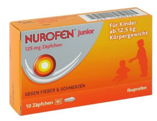 NUROFEN 布洛芬 125mg 婴幼儿退热PP栓 10支