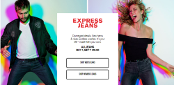 Express 美国官网 精选牛仔裤促销