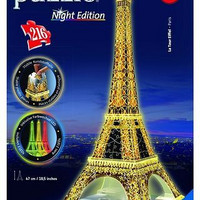 Ravensburger 睿思 12579 埃菲尔铁塔立体拼图（夜景版 、216片）