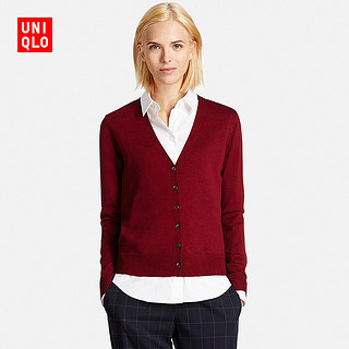 UNIQLO 优衣库 173609 精纺美利奴V领开衫