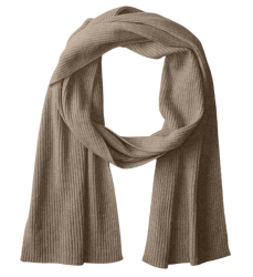Phenix Cashmere Half Cardigan Rib-Knit 男士羊绒围巾