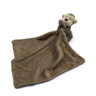  邦尼兔 jELLYCAT 婴儿软毛毯安抚巾 害羞猴子 棕色