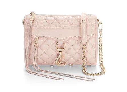 REBECCA MINKOFF Quilted mini MAC 女款真皮斜挎包  Navy