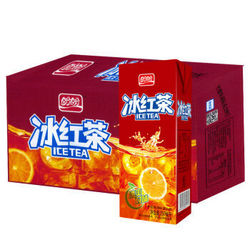 盼盼 清凉饮品 冰红茶 柠檬水果味 果汁饮料 250ml*24盒 聚会送礼 整箱装 家庭礼盒装(新老包装随机发货) *7件