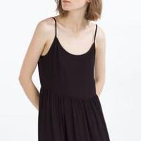 ZARA 04886047800 女士纯色吊带连衣裙