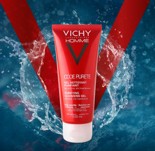 VICHY 薇姿 净颜控油 男士洁面啫喱 100ml+喷雾150ml+洗漱包