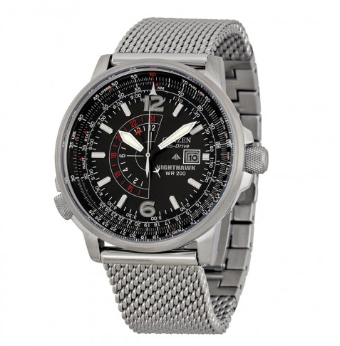 citizen 西铁城 nighthawk夜鹰系列 bj7008-51e 男款光动能腕表