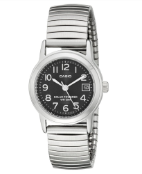 CASIO 卡西欧 Easy-To-Read LTP-S100E-1BVCF 太阳能不锈钢 女士石英腕表