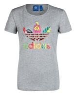 限M码：adidas 阿迪达斯 LOGO TEE FRUITS S18504 女士短袖上衣