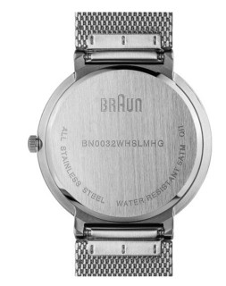 Braun BN0032WHSLMHG 男士时装腕表 白表盘钢带款