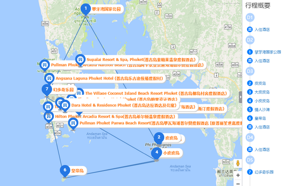 上海-泰国普吉岛6天4晚5钻跟团游（往返含税机票+酒店住宿+赠送旅游项目）