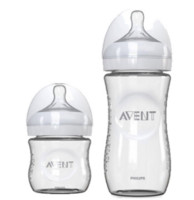 AVENT 新安怡 宽口自然原生玻璃奶瓶 120ml+240ml两只装