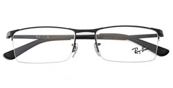 Ray·Ban 雷朋 ORX6281D 金属半框光学眼镜架+依视路1.552非球面钻晶A+树脂镜片      