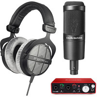 beyerdynamic 拜亚动力 DT990 Pro 头戴耳机+Focusrite Scarlett 2i2 便携声卡+audio-technica 铁三角 AT2035 麦克风