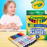 Crayola 绘儿乐 8色可水洗粗头水笔 7808