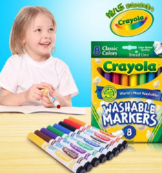 Crayola 绘儿乐 8色可水洗粗头水笔 7808