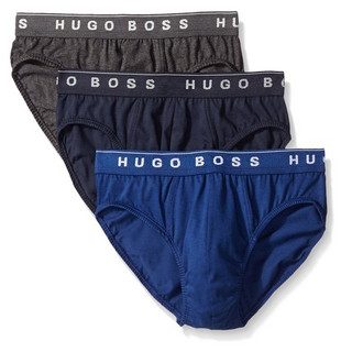 HUGO BOSS 男士纯棉三角内裤 True Blue/Sky Captain/Forged Iron S码