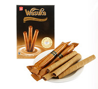 哇酥咔（WASUKA）卡布奇诺味爆浆威化卷（饼干） 印度尼西亚进口 夹心蛋卷心酥 240g（新老包装随机发货） *12件
