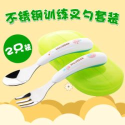 VALUEDER 婴儿童不锈钢叉勺套装 