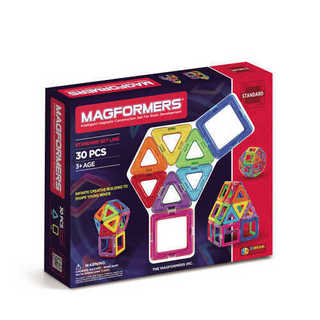  Magformers 麦格弗 儿童益智磁力片拼插玩具（基础装30片）