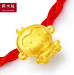 CHOW TAI FOOK 周大福 十二生肖猴 F189132 足金黄金吊坠 