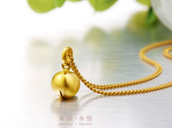 CHOW TAI FOOK 周大福  F194217 铃铛 黄金吊坠