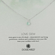 DOGEARED Love Gem Round Bezel 女士纯银项链