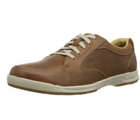 Clarks Stafford Park5 男士真皮休闲鞋Brown Tan Leath UK6er