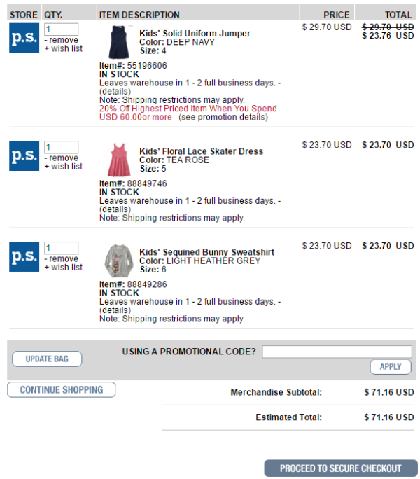AÉROPOSTALE 美国官网+P.S. Kids 官网 专区服饰促销