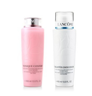 LANCOME 兰蔻 清滢柔肤水 400ml+清滢卸妆乳 400ml