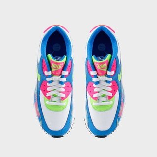 NIKE 耐克 AIR MAX 90 GS 大童款复古跑鞋 833418-106 白/大学红/狼灰 US4Y码36码